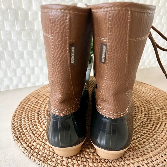 JBU By JAMBU Womens Maplewood Waterproof Round Toe LaceUp Duck Rain boots Size 7 - Picture 4 of 10